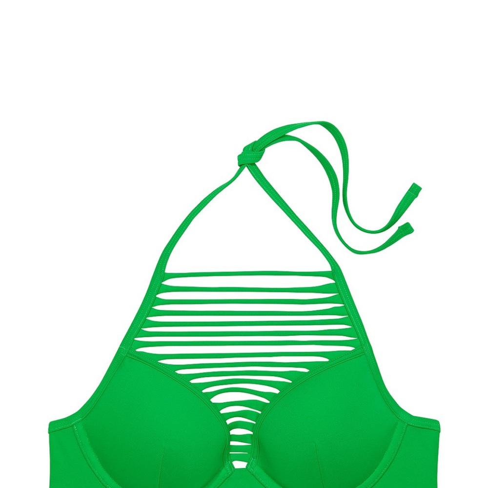 VS Vibrant Green Halter Bikini Top 34 C
